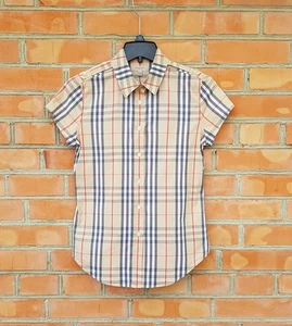 Camicia Burberry London vintage donna iconica tartan nova check manica corta taglia S - Foto 1 di 11