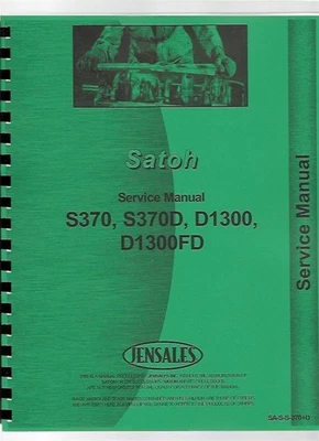 Manual de reparación de servicio de tractor Satoh Beaver S370 S370D Foto 1 de 4