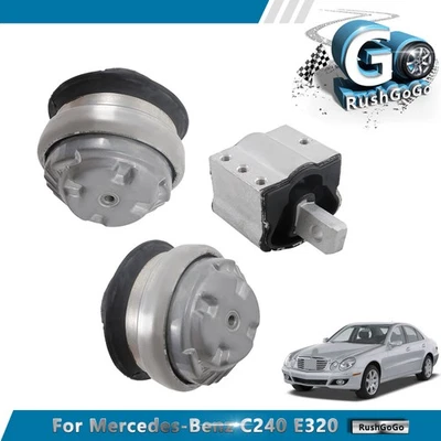 Juego de 3 Kit de montaje de motor delantero y transmisión trasera para Mercedes Benz W220 Foto 1 de 4