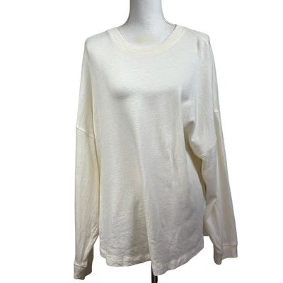Jenni Kayne cream LS top, medium, minimalist, cozy, everyday, timeless, neutral - Image 1 of 4