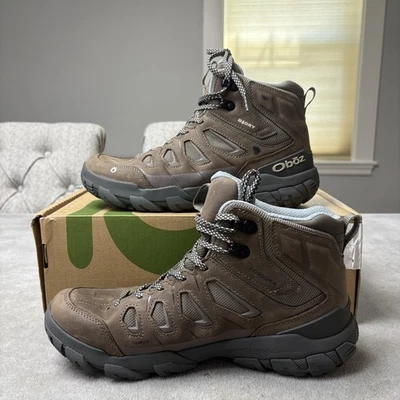 Oboz Sawtooth X средний B-DRY водонепроницаемый ботинки женский размер 10 Rockfall серый туризм - Изображение 1 из 4