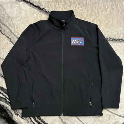 NOS Energy Drink Black Zip Up Jacket XL Port Authority Full Zip Logo Patch - Image 1 of 4