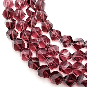 11 mm Weinrot Kristall Facettiert Rondell Perlen 14 Zoll Strang Glas für Schmuck - Bild 1 von 5