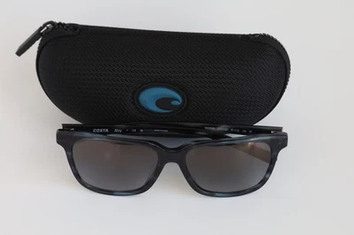 Costa Del Mar May 太阳镜水晶蓝色灰色混合偏光玻璃 580G 带盒 — 第 1/4 张图片