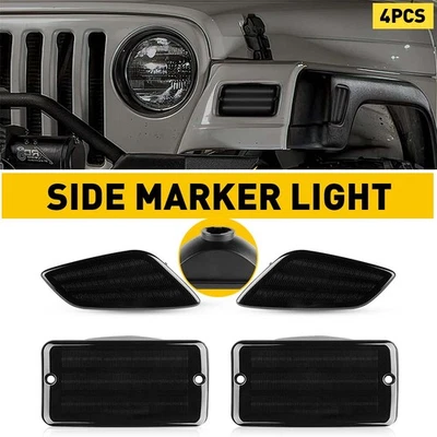 For 1997-2006 Jeep Wrangler TJ New Clear Bumper Signal Fender Side Marker Lights - Image 1 of 4
