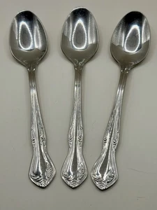 Reed & Barton ROSE QUEEN Heritage Mint Stainless 3 Spoons - Picture 1 of 8