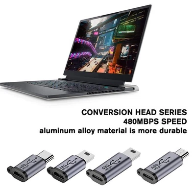 to Micro USB Adapter Type-C Female To Micro Usb Male Connector Converter Q5S9 - Bild 1 von 4