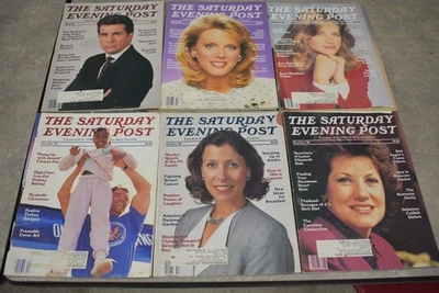1990 The Saturday Evening Post Magazine Lot 6 Issues, Kristie Alley, Arnold, Qua - Image 1 of 2