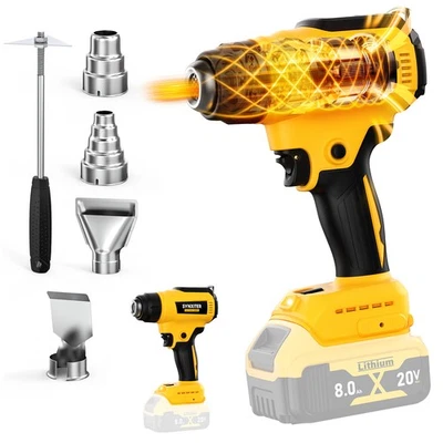 Cordless Hot Air Gun Handheld Heat Gun 4 Nozzles For Dewalt 18V DCB182 Battery - Image 1 of 4