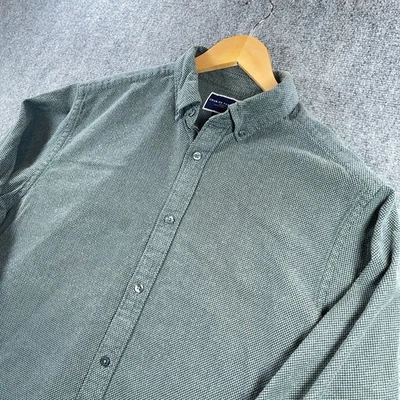 Charles Tyrwhitt Button Down Shirt Mens L Green Long Sleeve Classic Fit #AB818 - Image 1 of 4