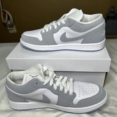 Talla 9 - Jordan 1 Bajo Blanco Gris Lobo W DC0774-105 Foto 1 de 4