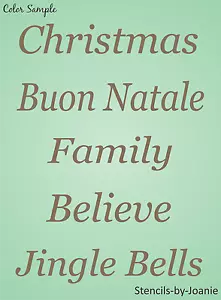 Set of 5 Stencil Jingle Bells Buon Natale Family Believe Country DIY Craft Signs - Picture 1 of 3
