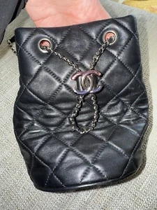 Chanel Drawstring Bucket Bag Quilted Caviar Mini - Picture 1 of 17