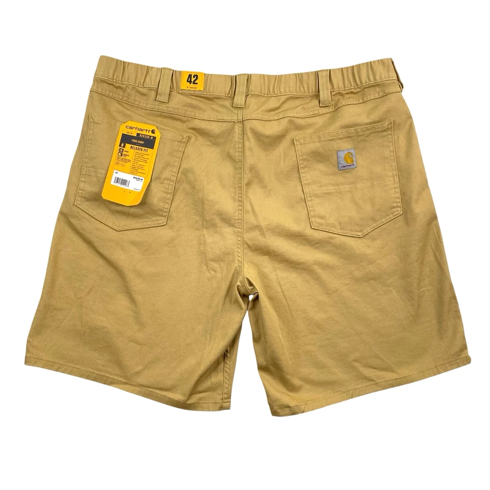 Carhartt Mens Work Shorts Khaki Tan Force Relaxed Fit 9in Inseam BS6280-M Sz 40
