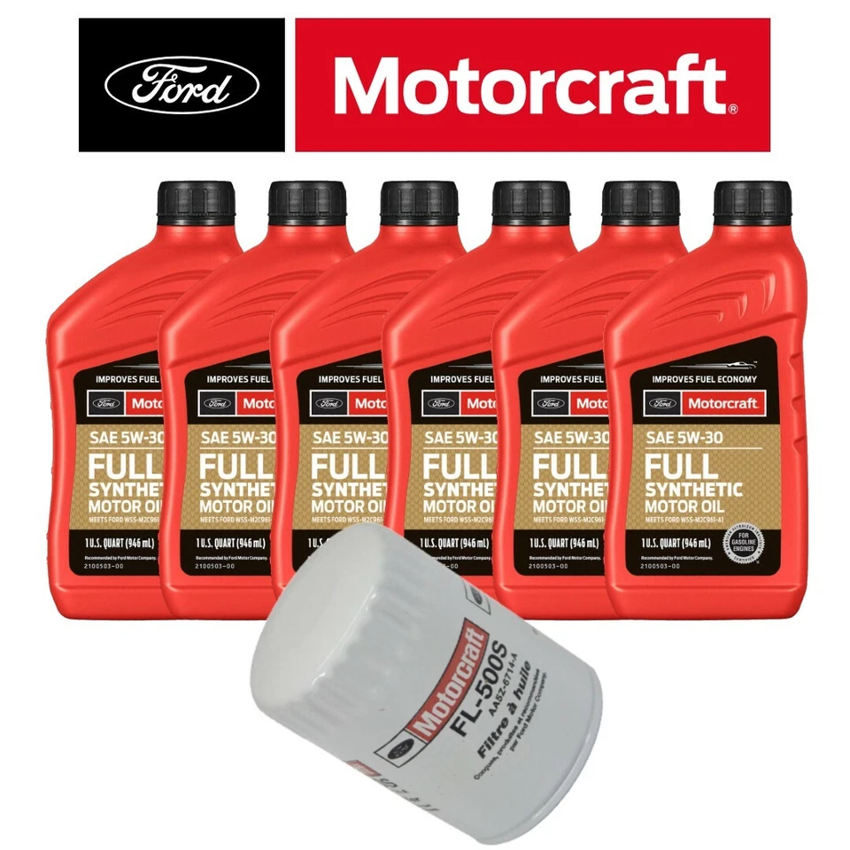 Kit de cambio de aceite sintético Motorcraft para 11+ Ford Expedition/F-150 3,5 L EcoBoost Foto 1 de 3