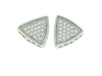 Orecchini a Farfalla Orecchini Molti Zirconia Bianco Vero 925 Argento Nuovo - Immagine 1 di 2