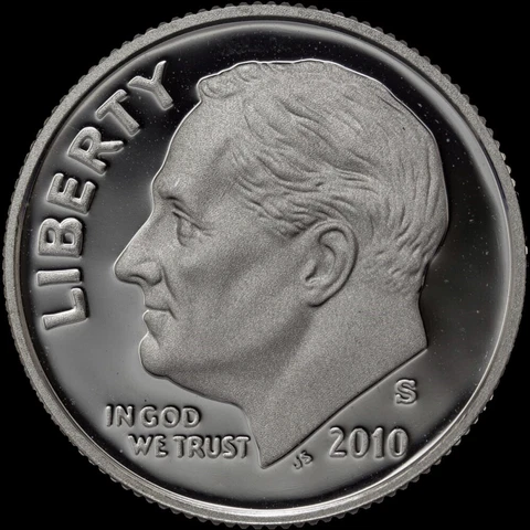 2010 S Roosevelt 90% SILVER Dime Gem Deep Cameo PROOF US Mint "Beautiful" Coin! Cover