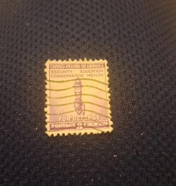 Sello de 3 centavos 1940, para defensa - Antorcha de la Ilustración, #901, como nuevo Foto 1 de 1