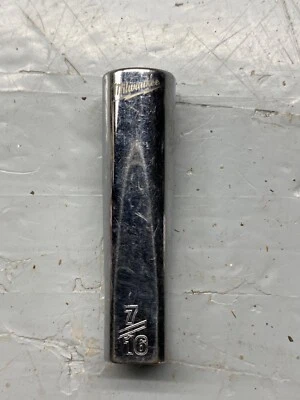 MILWAUKEE 3/8 DRIVE SAE 6-POINT DEEP SOCKET  7/16 - Image 1 of 3