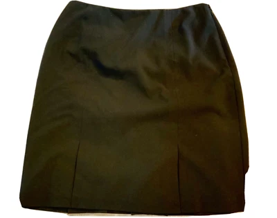 Hillard & Hanson Falda Mujer Negra Pequeña Talla 12P Cremallera Lateral Kick Pliegues Nueva Con Etiquetas Foto 1 de 4