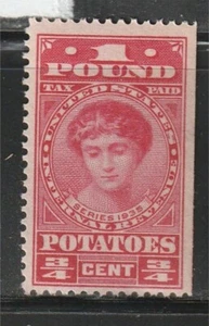U.S. 3/4 cent 1 Pound Potatoes  Scott #RI1  MINT MNH - Picture 1 of 1