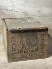 1930s Indian Chief Chalk Wood Box American Crayon Co. Sandusky Ohio