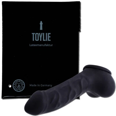 Frei Haus: Toylie Latex Penishülle Carlos Schwarz Einstieg: 5,5cm, Latexkleidung