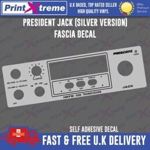 PRESIDENT JACK cb radio faceplate Decal Sticker bezel self adhesive vinyl - Picture 1 of 5