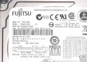 Fujitsu MHW2100BH (CA06820-B040) 0FFD9C-00000012 100gb 2.5" Sata Hard Drive - Picture 1 of 1
