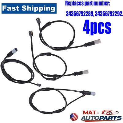 Sensor de desgaste de pastillas de freno delanteras traseras (paquete de 4) para BMW 328i xDrive 330i 320i 335i M4 Foto 1 de 4