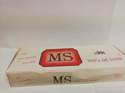 MS BOX SCATOLA VUOTA SIGARETTE CIGARETTES COLLEZIONE COLLECTION 28X11 CM.  - Immagine 1 di 2