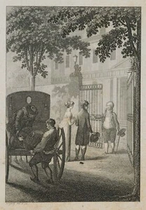 W. JURY (1763-1829), Die Begrüßung, Illustration, um 1800, Kupferstich Figürlich - Bild 1 von 4