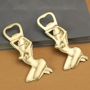 Artistic Brass Female Figure Bottle Opener Utenisls Perfect for Wine Enthusiasts - Picture 1 of 8