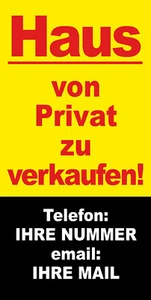 wetterfestes Banner mit Ösen Haus von Privat zu verkaufen 100x50cm - Bild 1 von 1