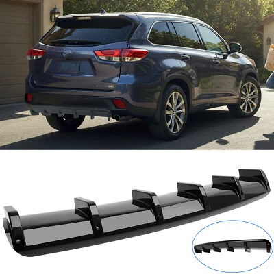 For Toyota Highlander Rear Bumper Diffuser Lip Spoiler Splitter Body Kit Gloss - Image 1 of 4