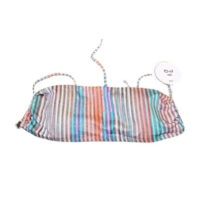 NUEVO CON ETIQUETAS PILYQ Mujer Nirvana Luna Top Bikini de Natación a Rayas Talla L Foto 1 de 4