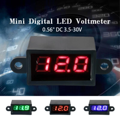 1x DC 3,5-30V Wasserdicht 0,56" Mini Digital LED Voltmeter Meter F 12V Auto Motor - Bild 1 von 4