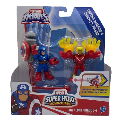 2016 Marvel Super Hero Adventures Figuras Capitán América Marvels Falcon Avenger Foto 1 de 4