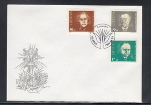 LITHUANIA Ieva Simonaytite, Jonas Sliupas & Vladas Jurgutis FIRST DAY COVER - Picture 1 of 1