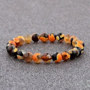 8MM Fashion Men And Women Hand Colorful Lava Beads Natural Gemstone Bracelets - Picture 1 of 7