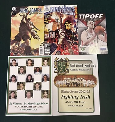 Lot of 5 LeBron James Programs/Comics High School Cleveland Cavaliers Lakers - Image 1 of 4