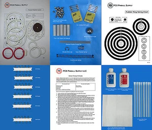 Kit messa a punto Gottlieb Pioneer Pinball Deluxe 1976 - include kit anello in gomma - Foto 1 di 2