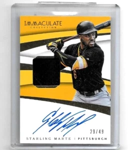 STARLING MARTE 2018 PANINI IMMACULATE DUAL WORN JERSEY & CERTIFIED AUTOGRAPH #/49 - Bild 1 von 1