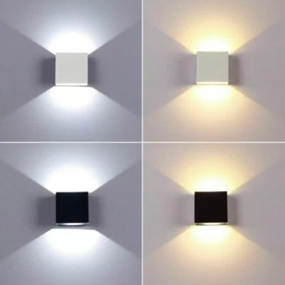 1X LED Wandleuchte Außen Innen Wandlampe Flur Strahler Licht Up Down 6W Modern - Bild 1 von 4