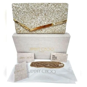 Jimmy Choo Emie Glitter Embelished Clutch - Picture 1 of 9