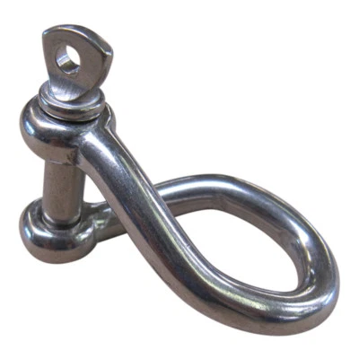 BOAT FITTINGS Stainless Steel Twisted Shackle, Marine Sailing Rigging 316