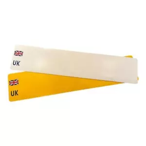 Pair Front Rear MOT UK Road Legal Car Registration Number Plates With Border - Picture 1 of 8