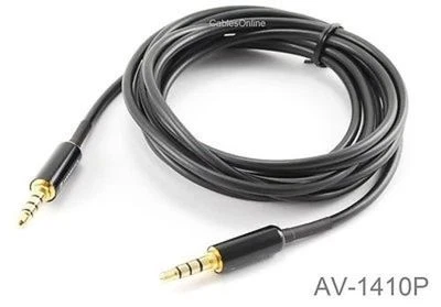 10ft Premium 3.5mm (1/8") Stereo 4-Pole TRRS Male to Male Cable, AV-1410P - Image 1 of 3
