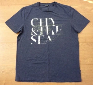 Nautica T Shirt Top Men City & The Sea Blue Size Medium Chest 42 in - Picture 1 of 9