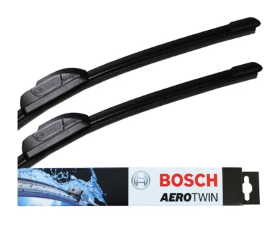 VW Transporter T4 Front Wiper Blade Set Windscreen 1990 to 2003 BOSCH AEROTWIN - Image 1 of 4